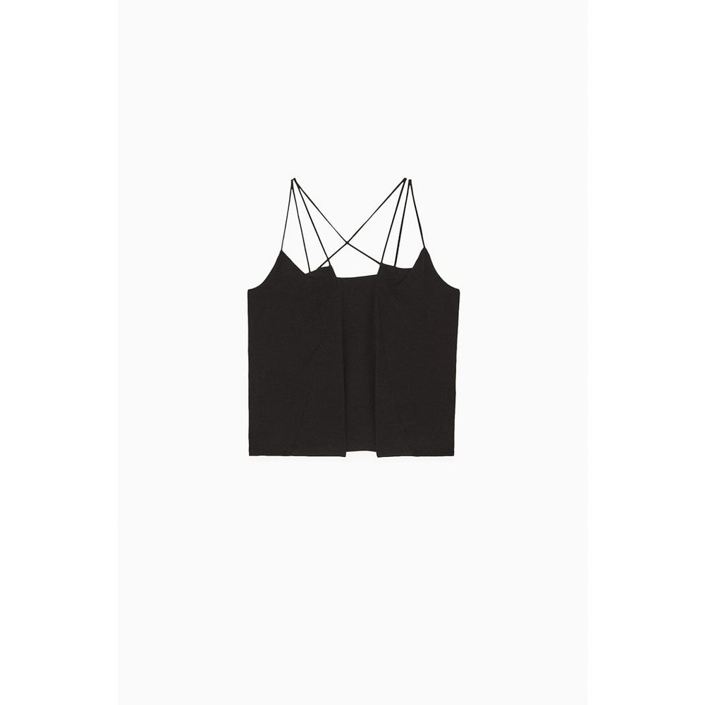 Patrizia Pepe Black Viscose Tank Tops