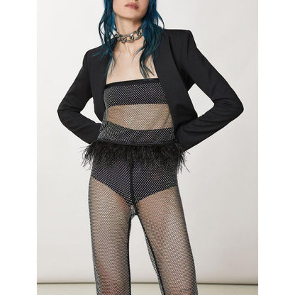 Patrizia Pepe Black Polyester Tank Tops