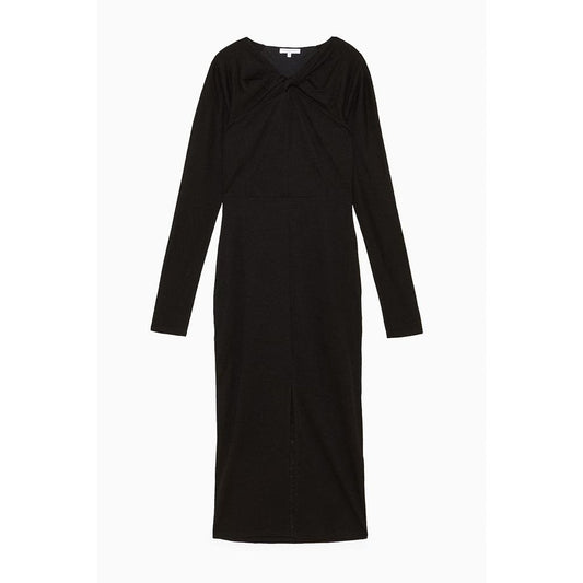 Patrizia Pepe Black Wool Casual Dress