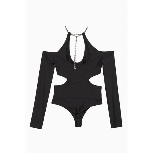 Patrizia Pepe Black Nylon Bodysuit