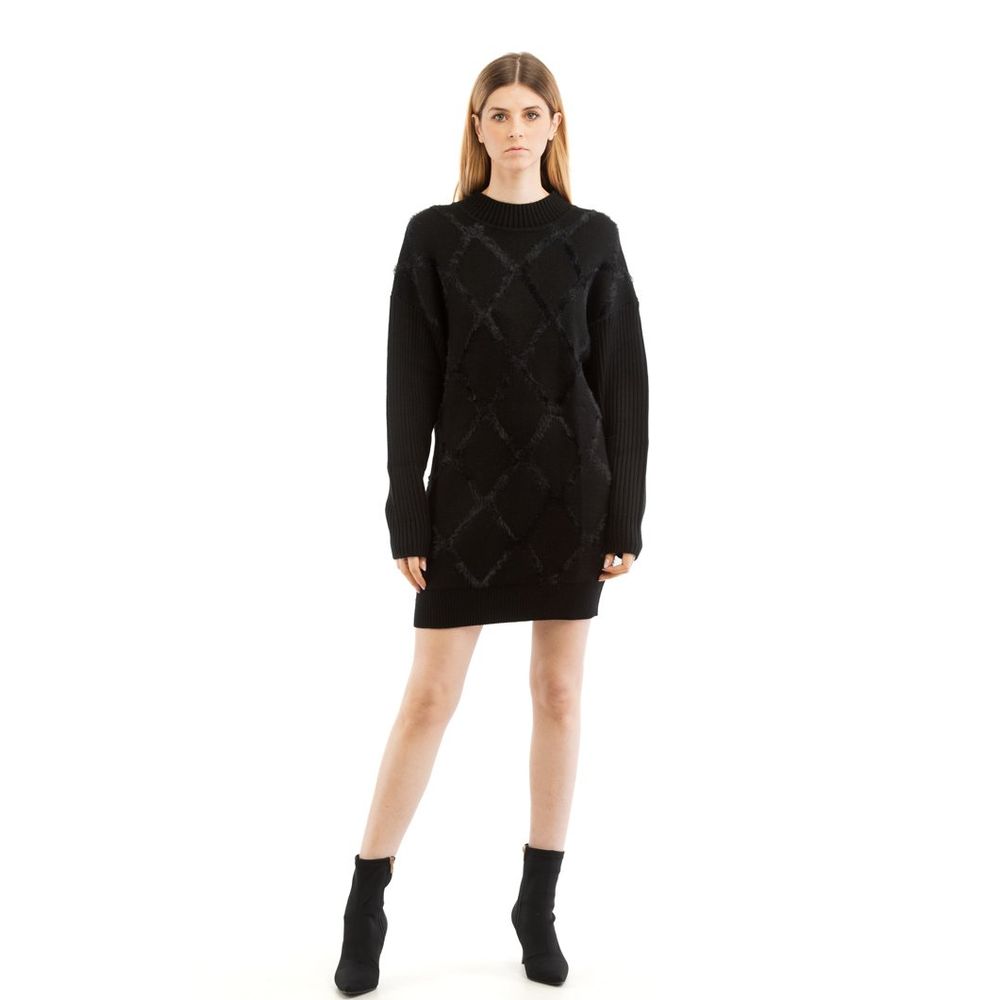Patrizia Pepe Black Nylon Casual Dress