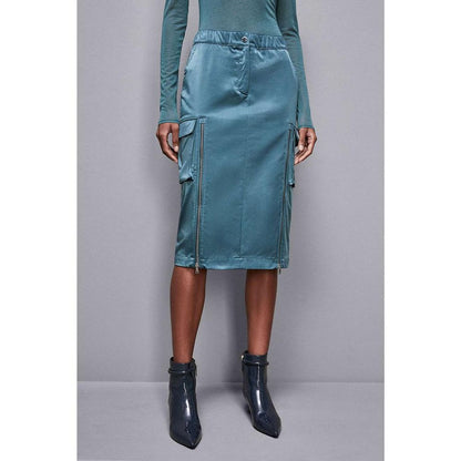 Patrizia Pepe Green Polyester Long Skirt