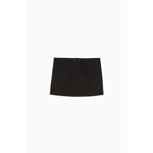 Patrizia Pepe Black Viscose Mini Skirt