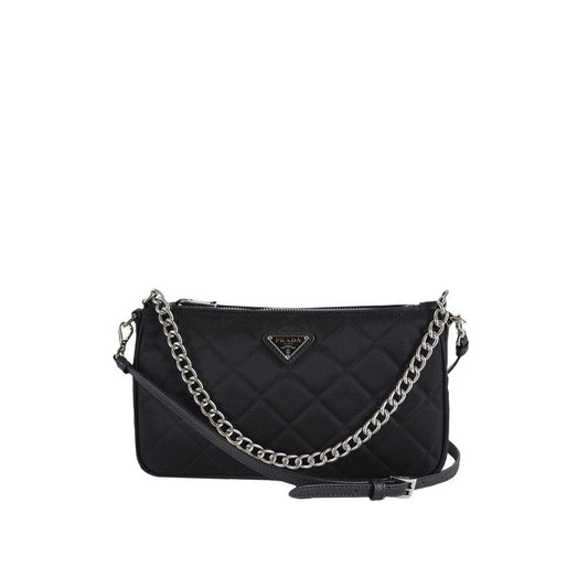 Borsa a tracolla Prada in nylon nero