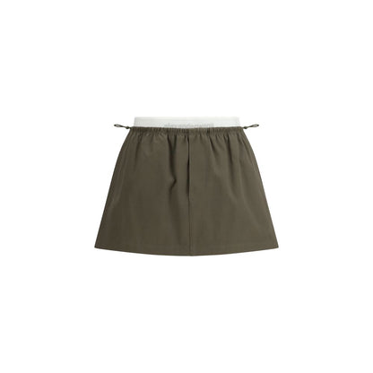 Minigonna bicolore in cotone Alexander Wang