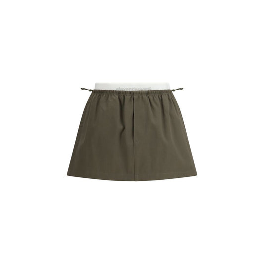 Minigonna bicolore in cotone Alexander Wang