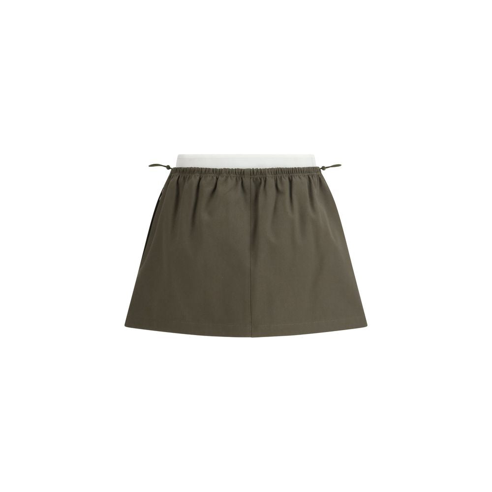 Minigonna bicolore in cotone Alexander Wang