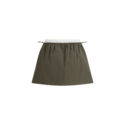 Minigonna bicolore in cotone Alexander Wang
