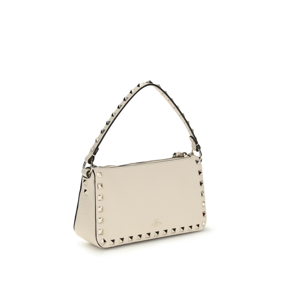 Borsa a tracolla Valentino Garavani Bos Taurus in pelle di vitello beige