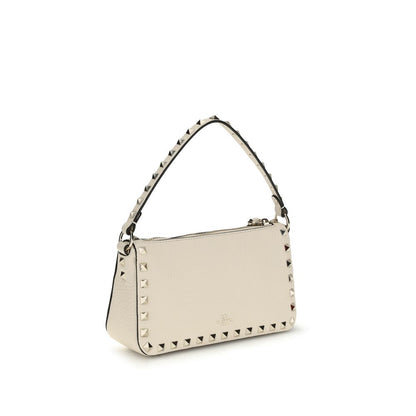 Borsa a tracolla Valentino Garavani Bos Taurus in pelle di vitello beige