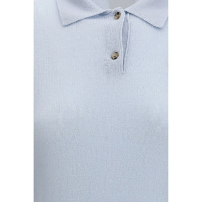 Camicia elegante in cashmere blu Allude