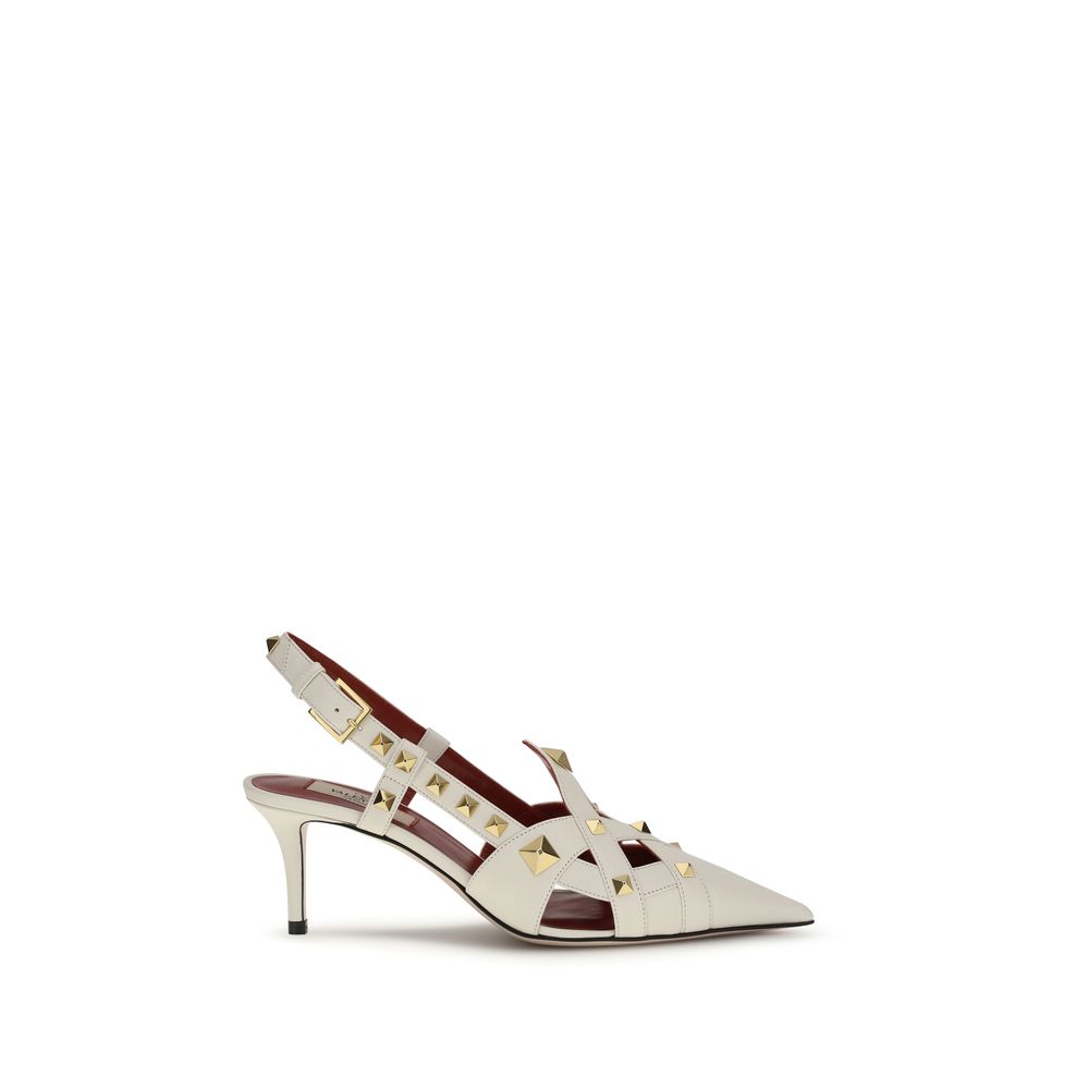 Valentino Garavani - Décolleté con tacco alto in pelle di capra beige