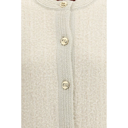 Cardigan in lana beige Gucci