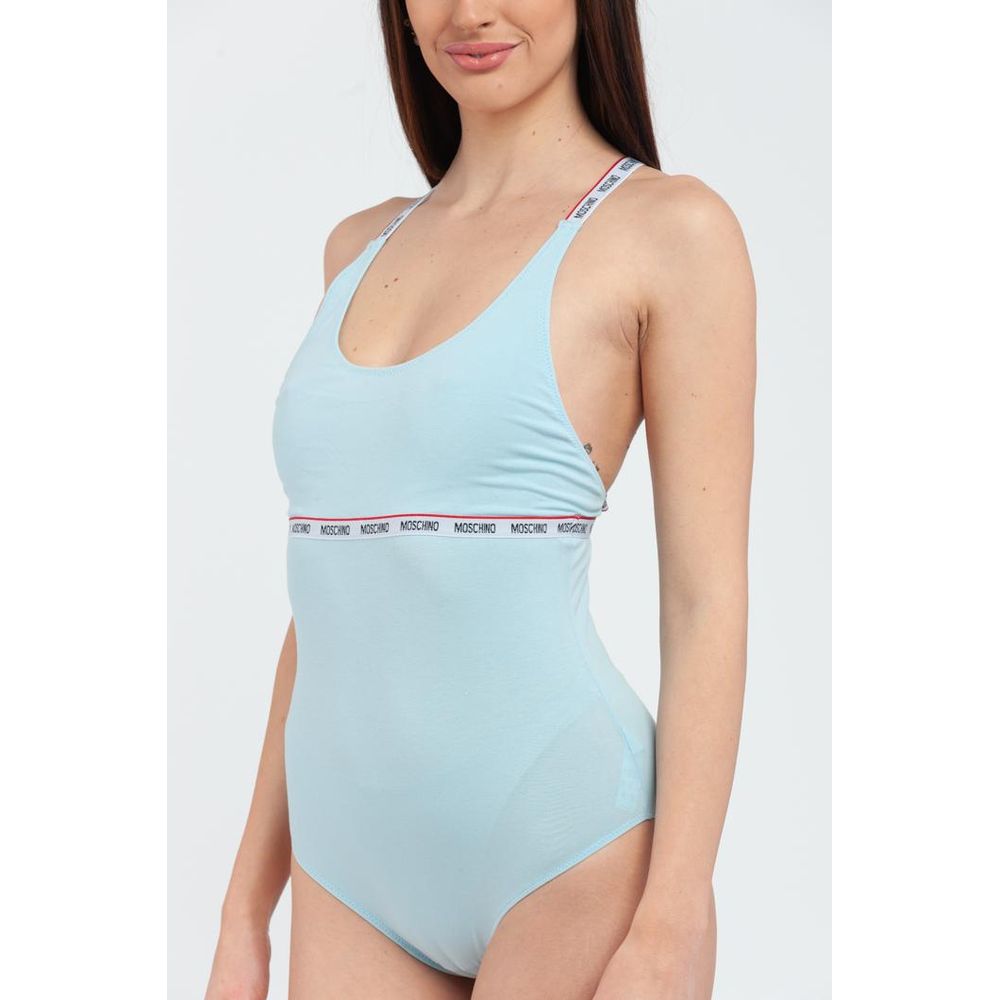 Moschino Blue Cotton Bodysuit