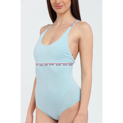 Moschino Blue Cotton Bodysuit