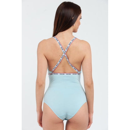Moschino Blue Cotton Bodysuit