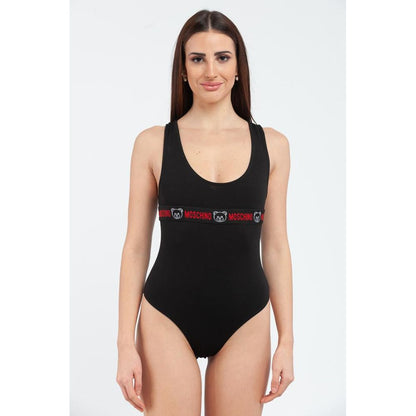 Moschino Black Cotton Bodysuit