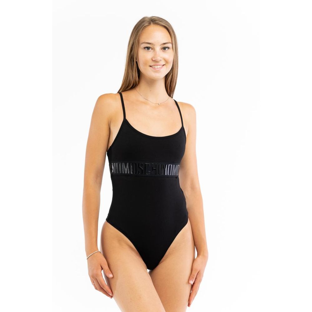 Moschino Black Cotton Bodysuit