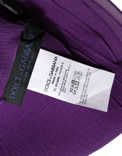 Sciarpa Dolce &amp; Gabbana in seta viola, 200 cm x 134 cm