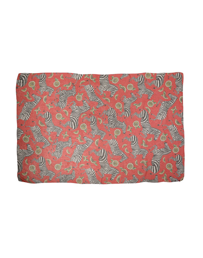 Sciarpa Dolce &amp; Gabbana in seta con stampa zebra rossa, 200 cm x 132 cm