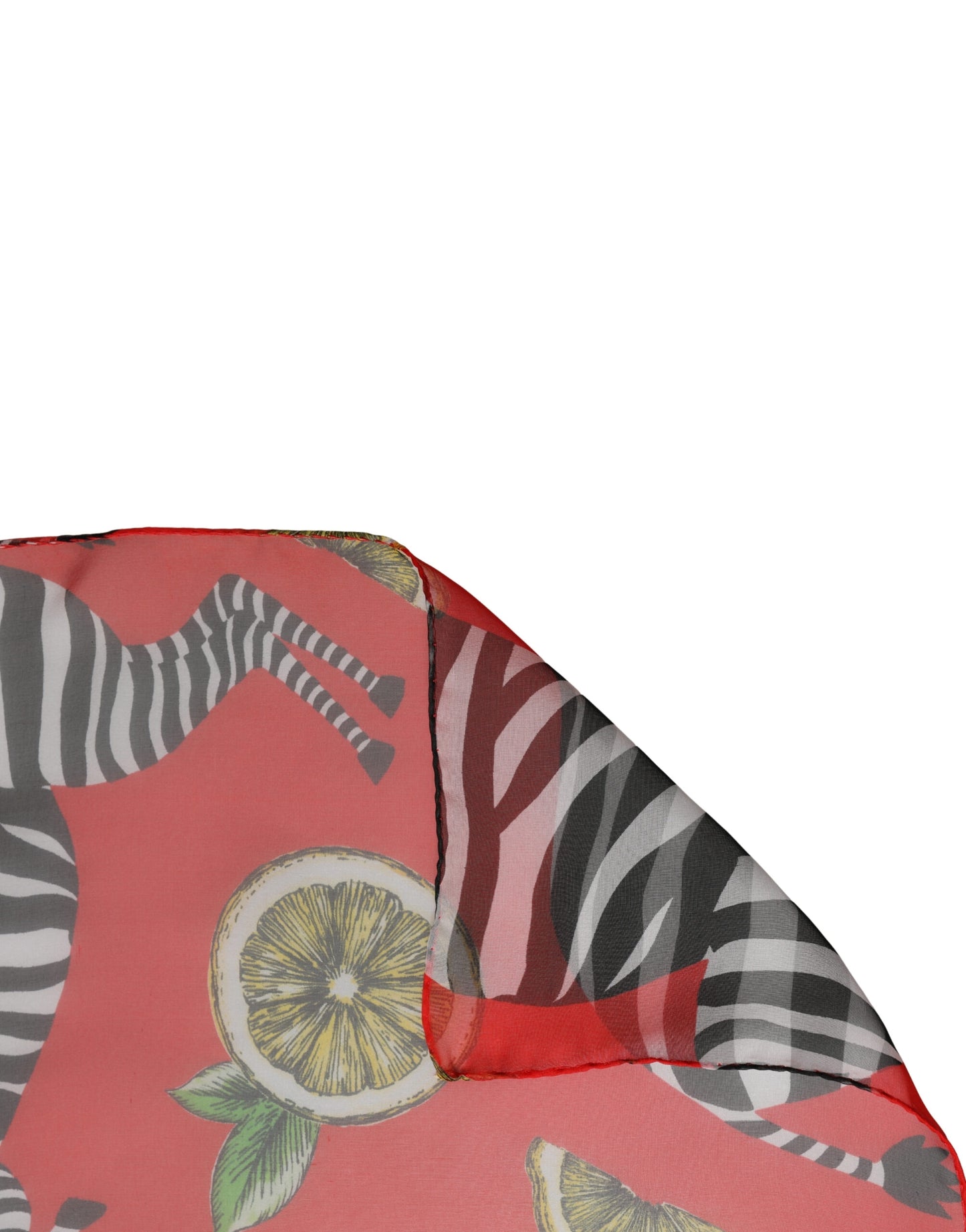 Sciarpa Dolce &amp; Gabbana in seta con stampa zebra rossa, 200 cm x 132 cm