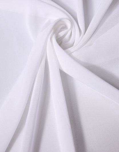 Dolce & Gabbana White Silk Neck Wrap Shawl Stole 200cm x 64cm  Scarf