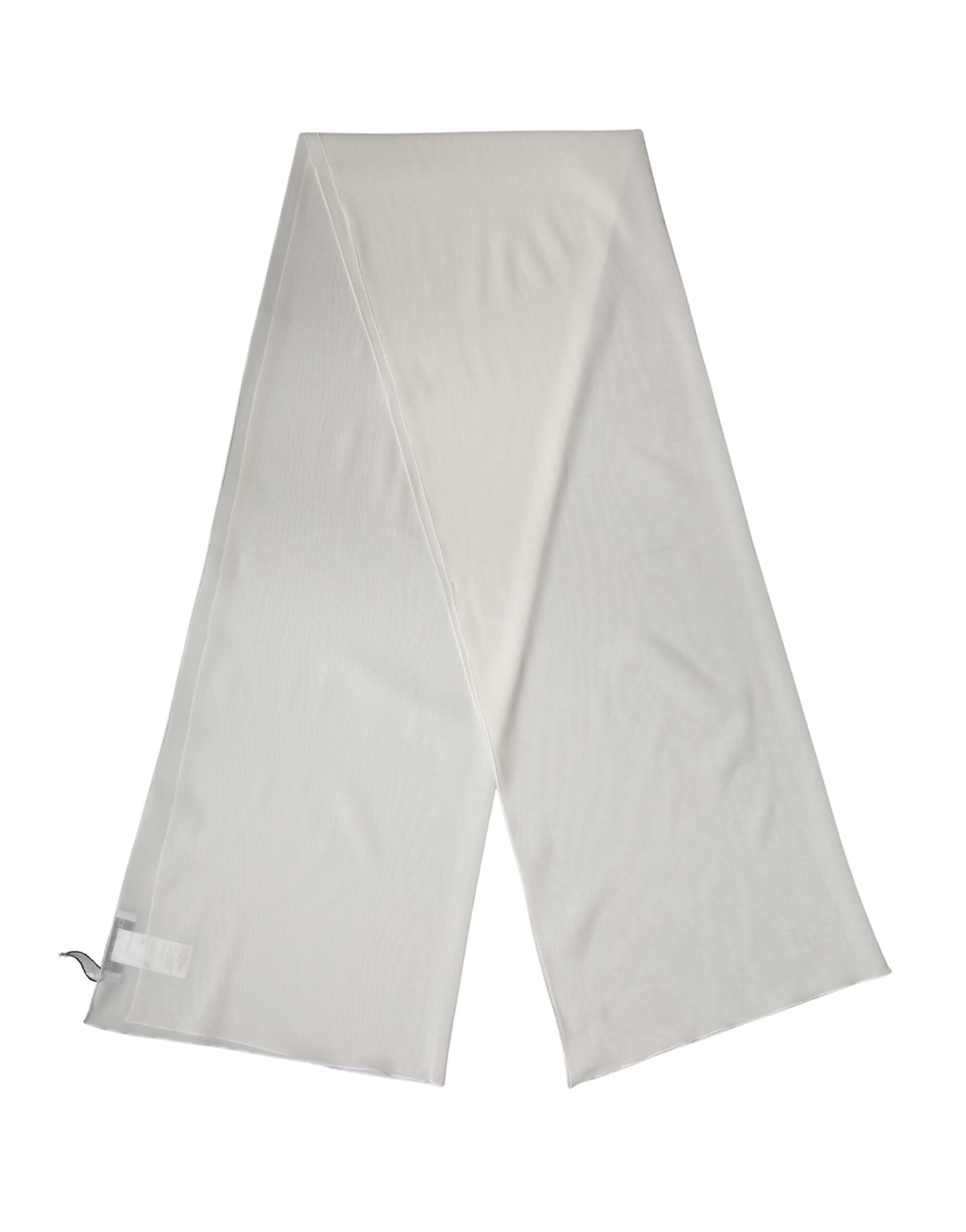 Sciarpa Dolce &amp; Gabbana in seta color bianco sporco, 200 cm x 64 cm