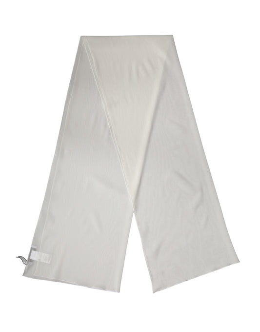 Sciarpa Dolce &amp; Gabbana in seta color bianco sporco, 200 cm x 64 cm
