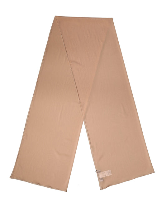 Dolce &amp; Gabbana Beige Silk Neck Wrap Shawl Donna Stola 200cm x 64cm Sciarpa