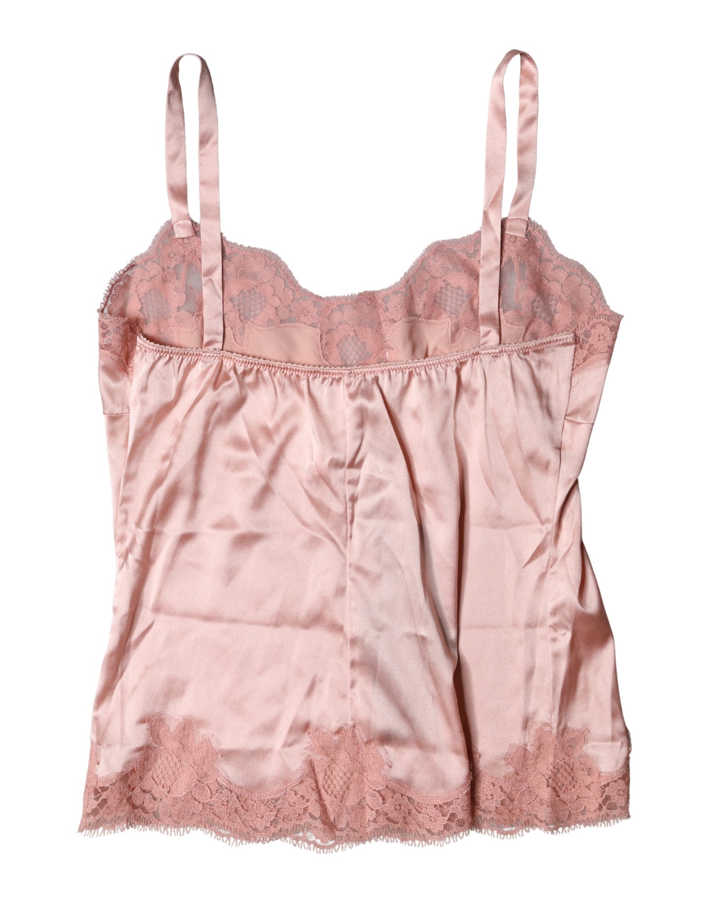 Dolce &amp; Gabbana Top intimo in pizzo floreale rosa chiaro