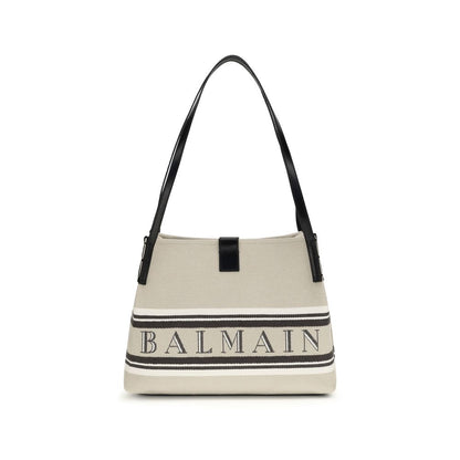 Borsa a tracolla in cotone beige Balmain