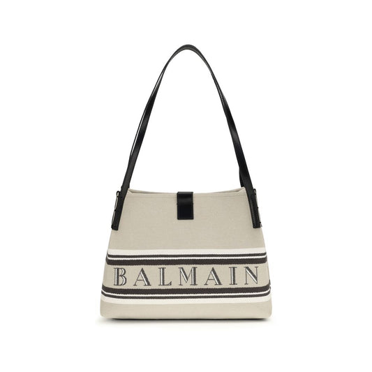 Borsa a tracolla in cotone beige Balmain