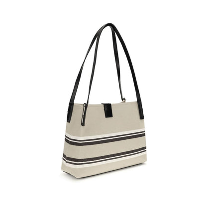 Borsa a tracolla in cotone beige Balmain