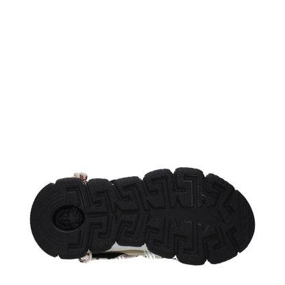 Versace Beige Leather Chunky Sneakers