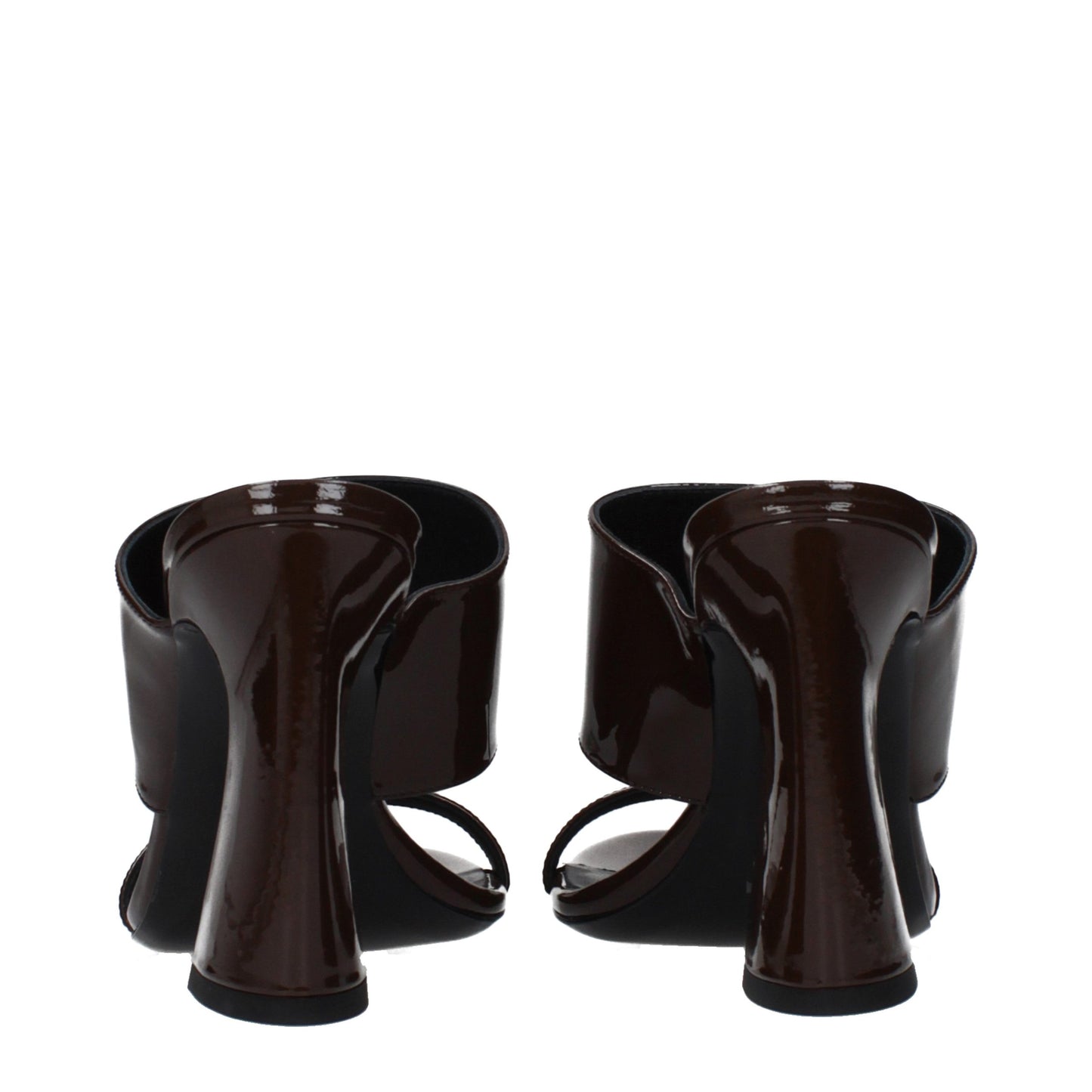 Versace Brown Leather Stiletto Heel Sandals