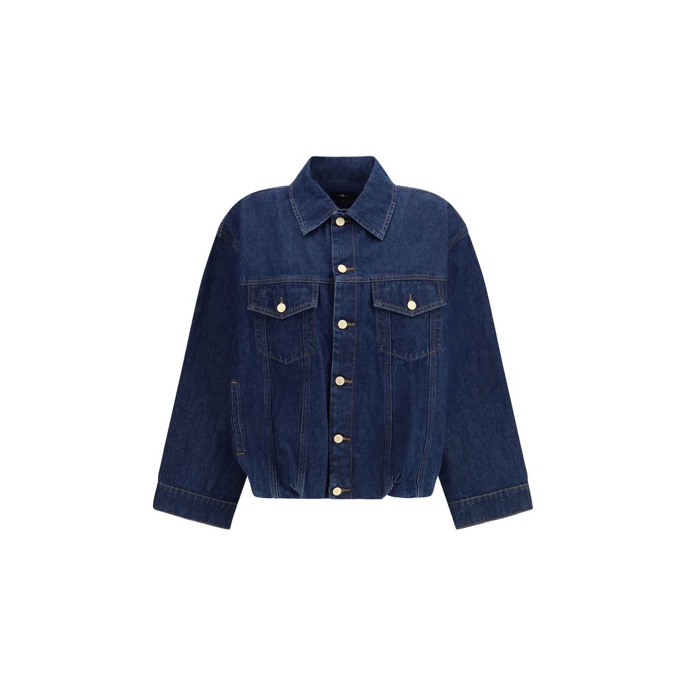 Giacca in denim di cotone blu 7FOR