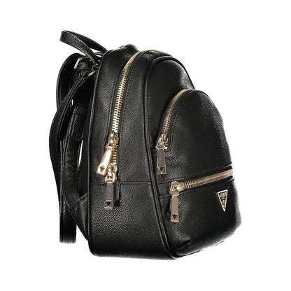 Guess Jeans Nero Poliuretano Women Backpack