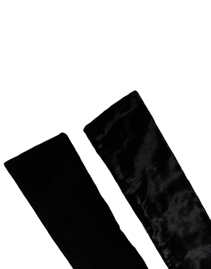 Cintura da donna in raso di viscosa nera Dolce &amp; Gabbana