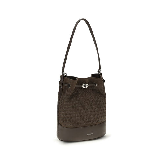 Zanellato Brown Calf Leather Bos Taurus Backet Bag