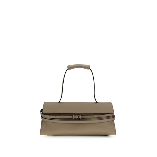 Borsa a mano Moschino Bos Taurus in pelle di vitello beige