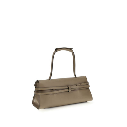 Borsa a mano Moschino Bos Taurus in pelle di vitello beige