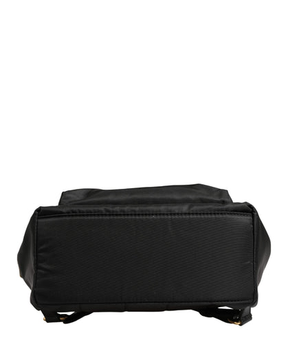 Dolce & Gabbana VULCANO Black Nylon #DGFAMILY Embellished Backpack Bag