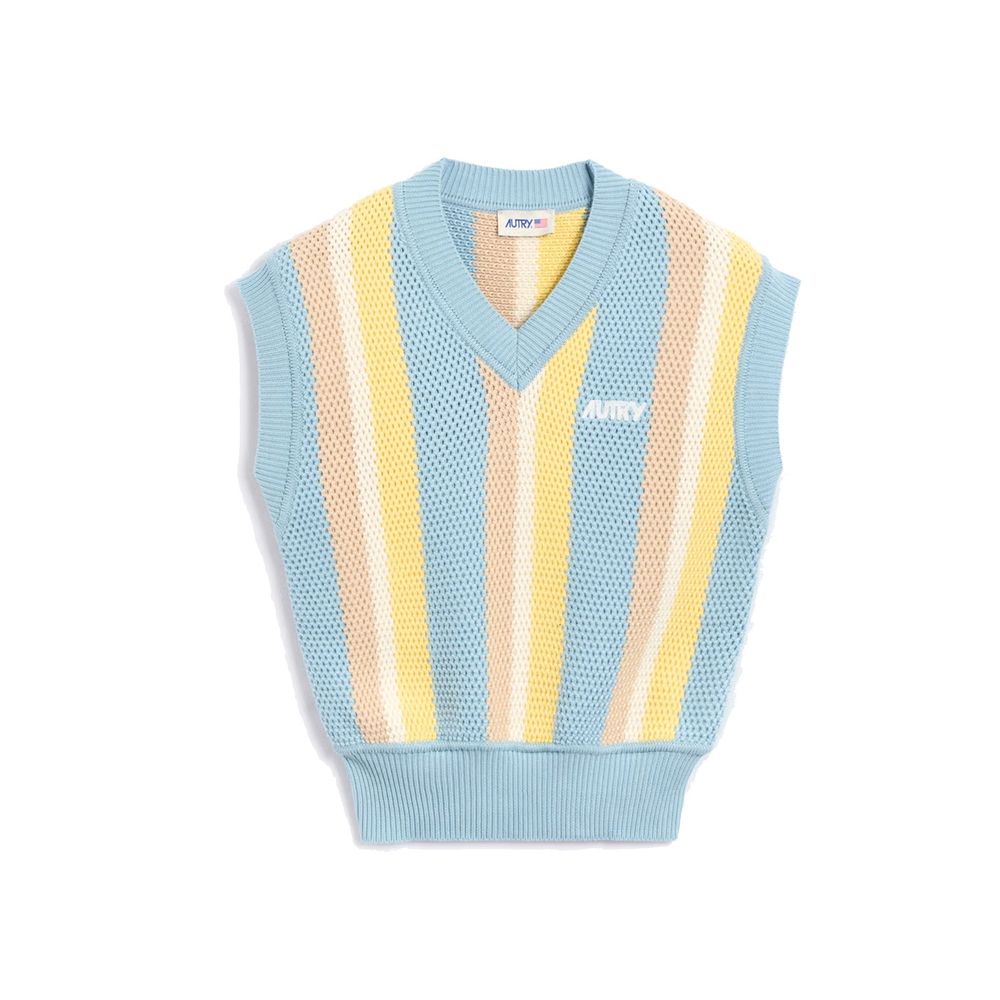 Gilet in cotone blu Autry