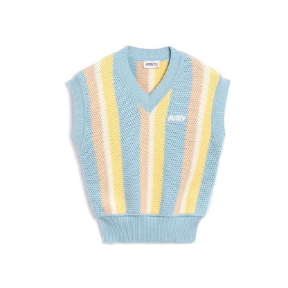 Gilet in cotone blu Autry