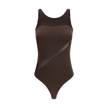 Body in poliammide marrone Wolford