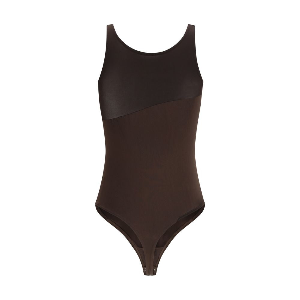 Body in poliammide marrone Wolford