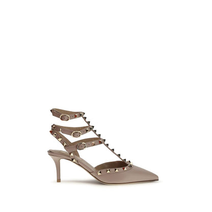 Valentino Garavani Multicolor Calf Leather Bos Taurus Mid Heel Pumps