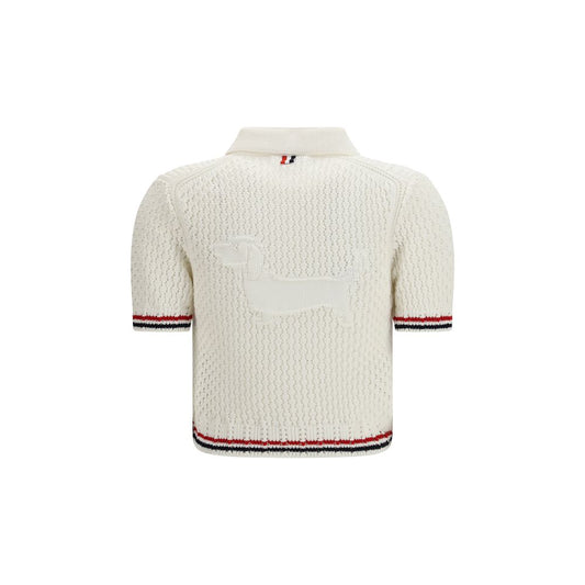 Thom Browne White Cotton Cardigan