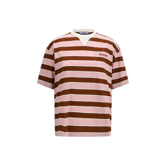 T-shirt in cotone multicolore Prada