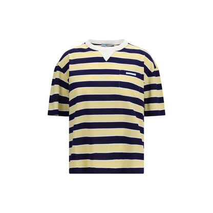 T-shirt in cotone bicolore Prada